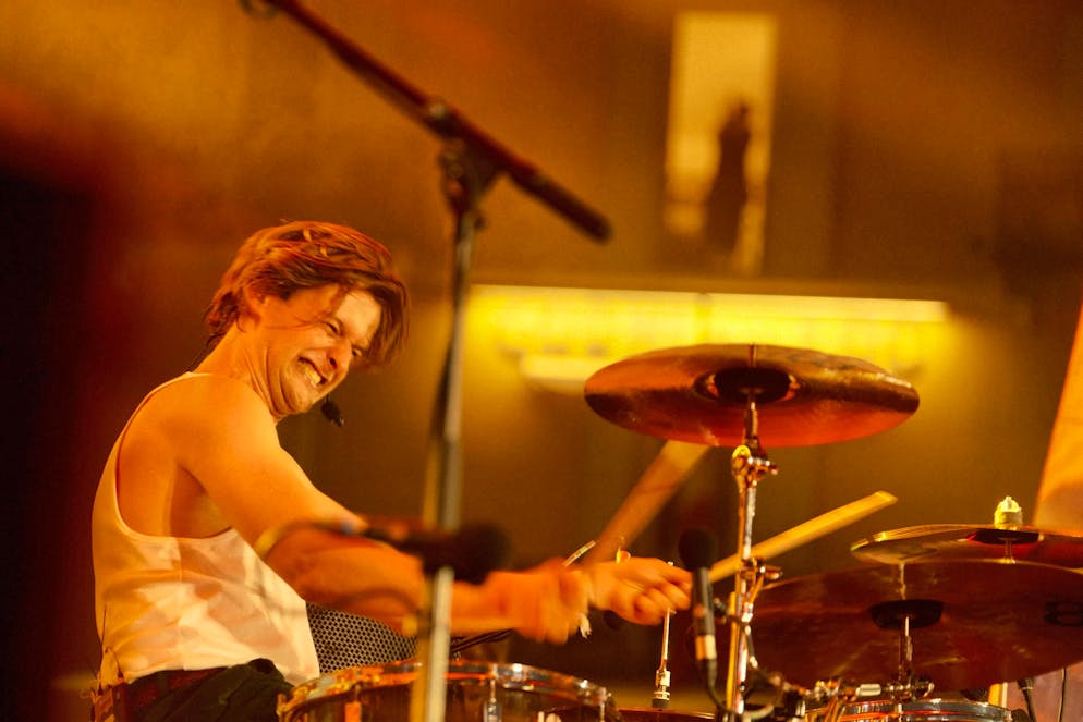 M&S Nickless. No one can accuse Nickless of lacking physical commitment on this evening.