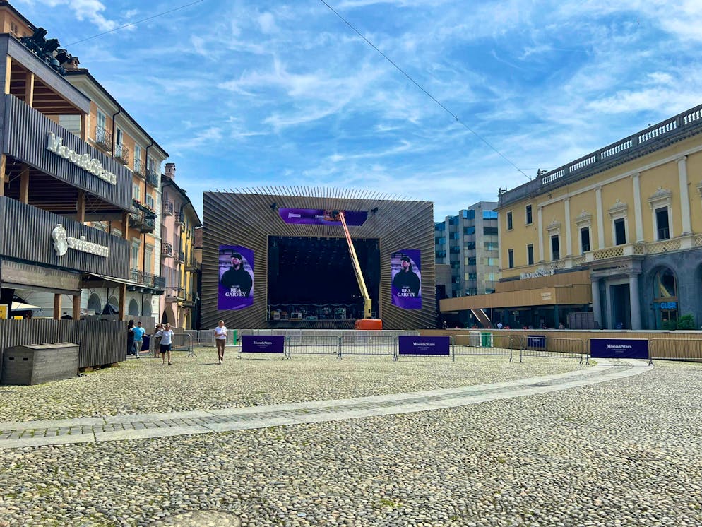 It's still empty on the Piazza Grande, but that will soon change.