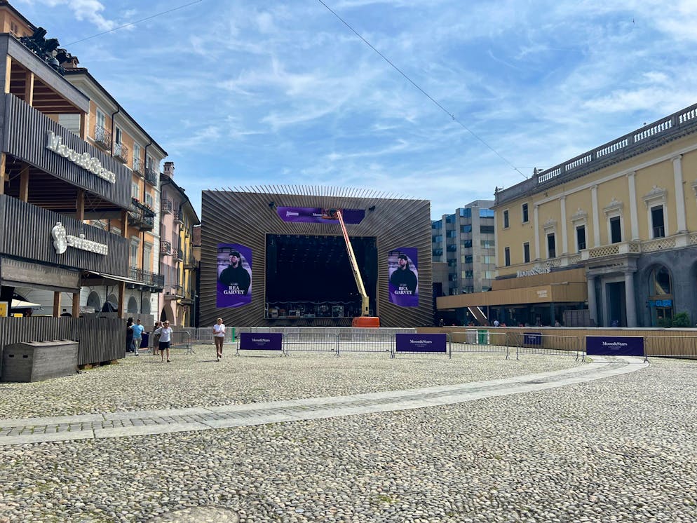 Noch ist es auf der Piazza Grande leer, doch das ändert sich bald.