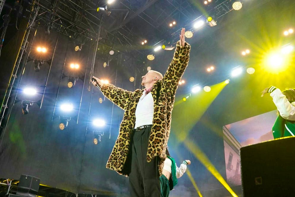 Macklemore Gurtenfestival. Macklemore played on the main stage on Wednesday evening.