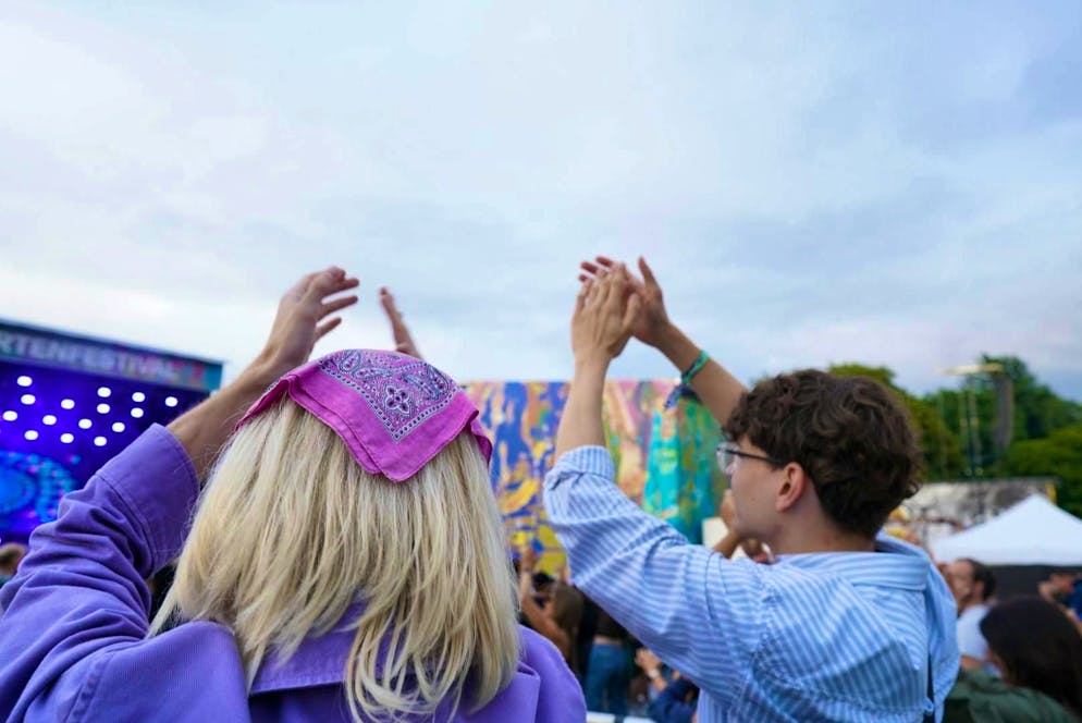 Ski Aggu Gurtenfestival. The people celebrated Ski Aggu on the Gurten.