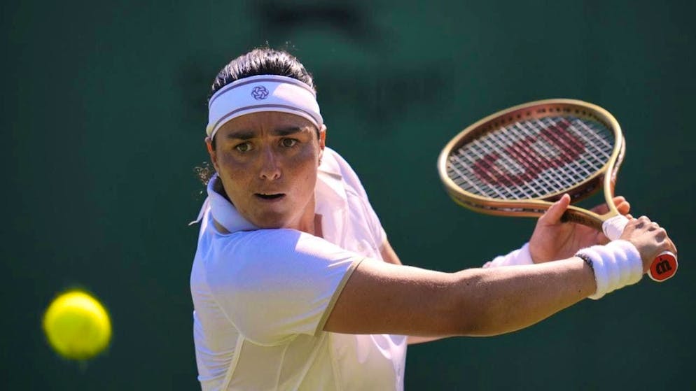Ons Jabeur in her last match at Wimbledon at the end of June
