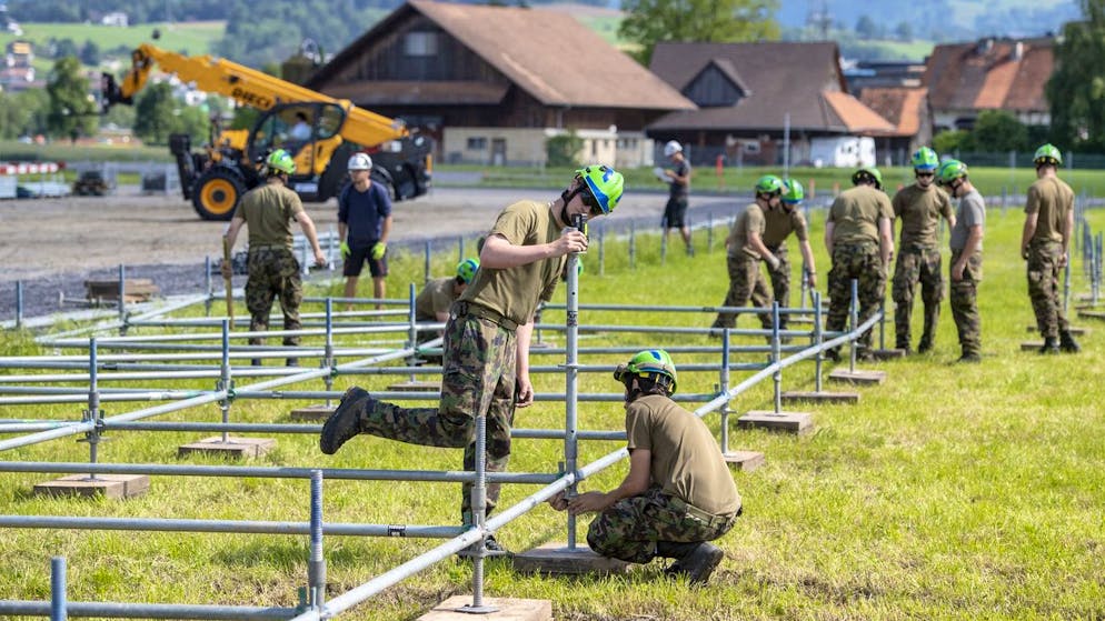 Auch die Armee und Zivilschutz sind beim ESAF im Einsatz – insgesamt 8'910 Manntage.