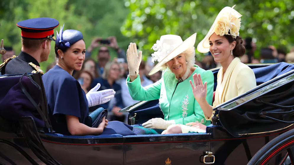 Camilla e Meghan in. una foto del 2019.