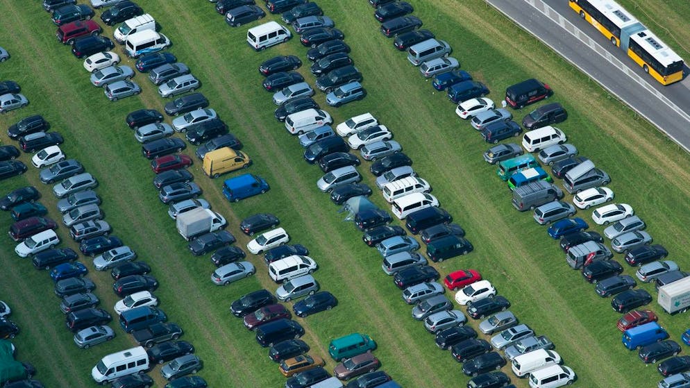 Die Parksituation beim ESAF 2013 in Burgdorf.