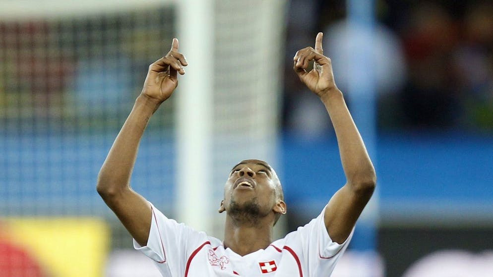 Gelson Fernandes nach seinem historischen Treffer gegen Spanien an der WM 2010.