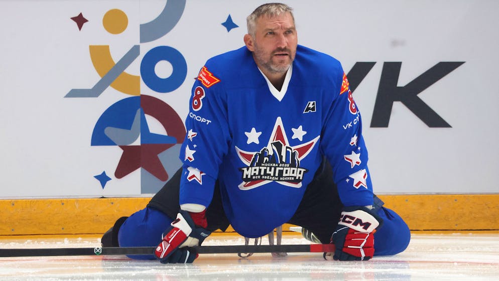 Alexander Ovechkin lors d'un match de charité à Moscou.