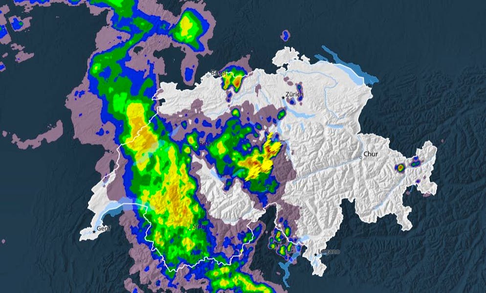 The weather forecast predicts rain until 18:00.