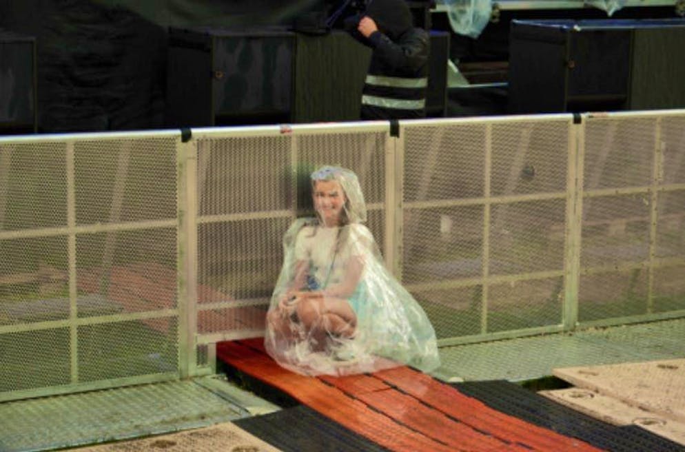 Rain at the Gurten Festival. Those who don't mind the rain are already ready for the next concert.