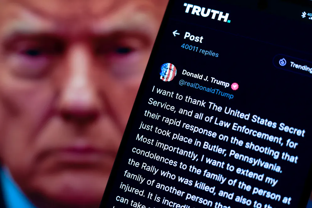 Le compte de Trump, suivi par 10,5 millions d'utilisateurs, y est alimenté depuis janvier avec près de 16 nouveaux contenus en moyenne par jour -- un rythme quasi équivalent à celui observé sur Twitter pendant son premier mandat.