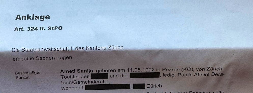 Sanija Ameti wird angeklagt.