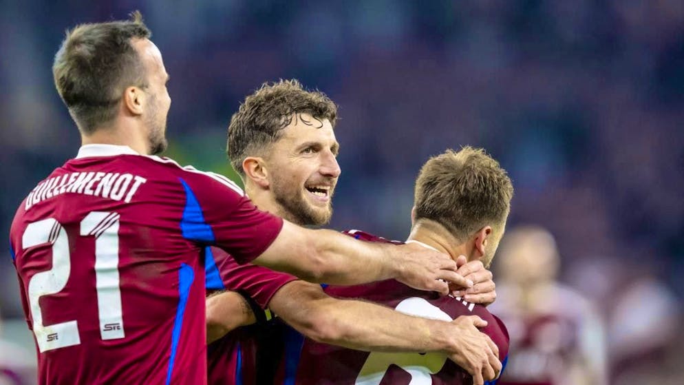 Servette celebrate an away win in Pilsen and a good starting position for the second leg