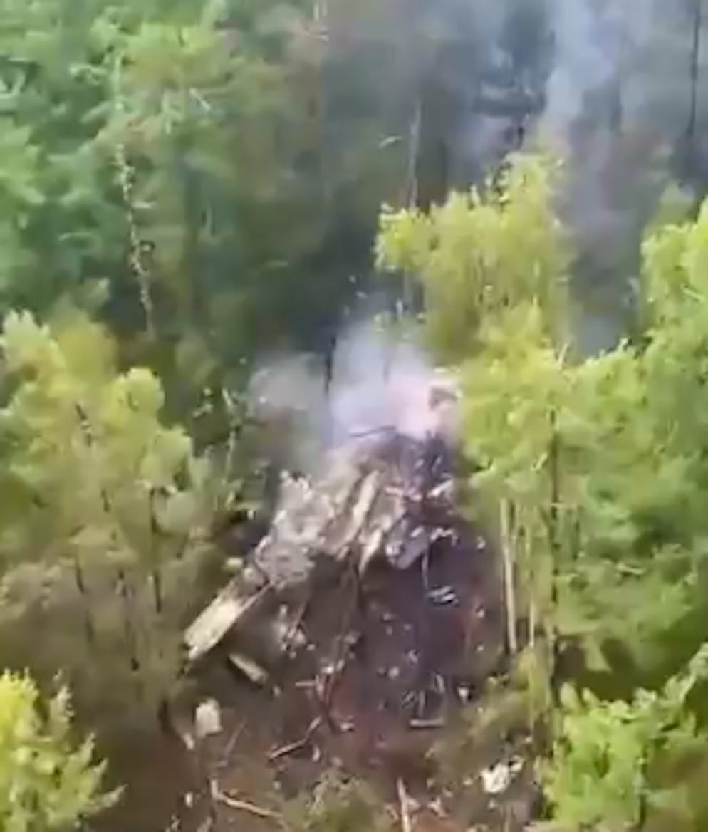 Videos auf der Plattform X sollen die Unglücksstelle zeigen.