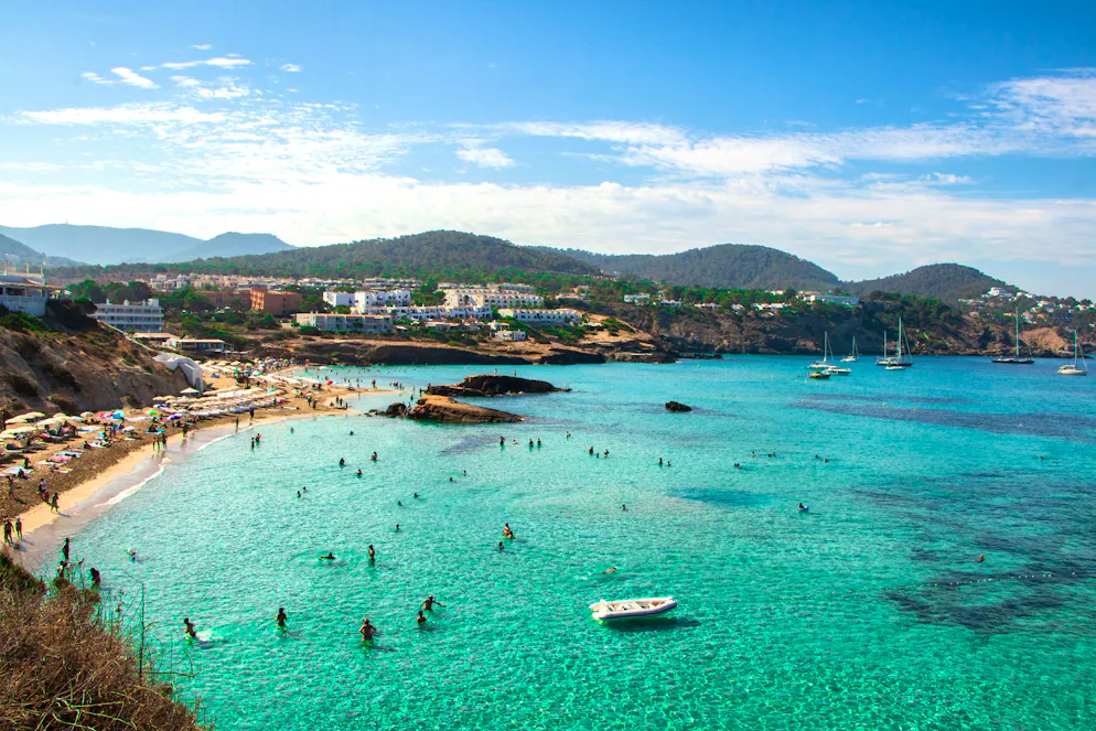 La famosa Cala Tarida a Ibiza