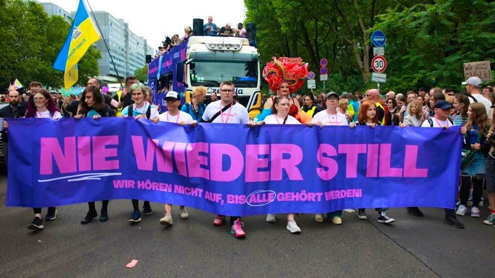 The head of the march in Berlin on Saturday afternoon.