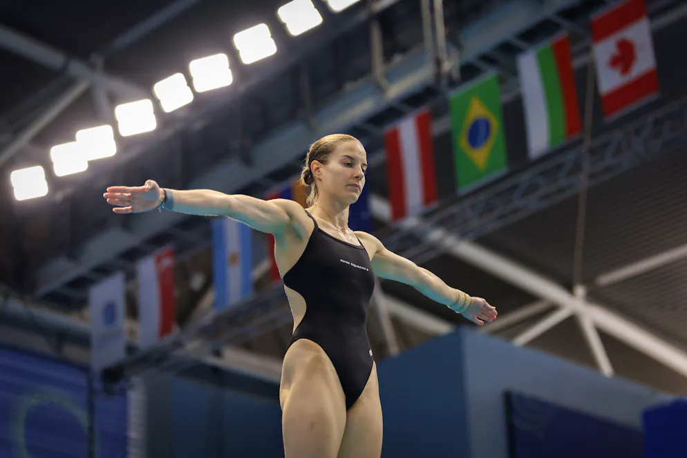 Michelle Heimberg a décroché une superbe cinquième place à 1 m aux Mondiaux de Singapour.