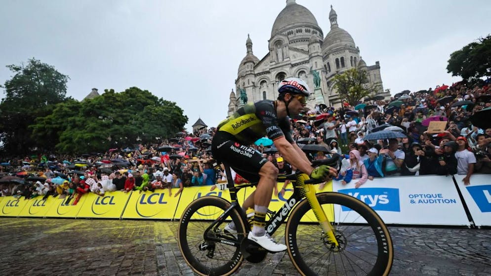 Wout van Aert mit der entscheidenden Gegenattacke beim Montmartre