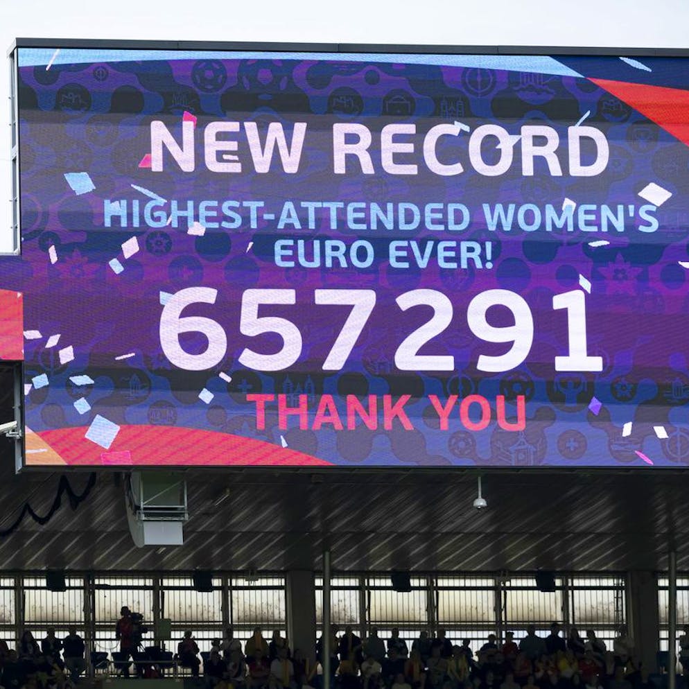 Mehr TV-Zuschauer als bei den Männern. Rekord bei Fussball-EM: 657'291 Fans in den Stadien und über 400 Millionen am TV