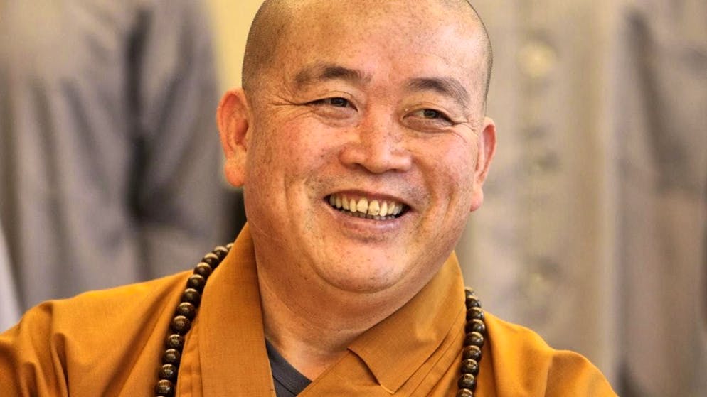 Shi Yongxin, abbot of the Chinese Shaolin Monastery in Henan, speaks at a press conference at the Chinese Cultural Center in Berlin on Friday (07.09.2012).