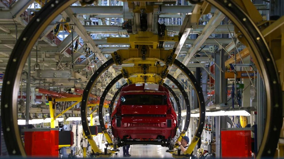 Les nouveaux droits de douane mis en place par Donald Trump devraient coûter environ 1,5 milliard d'euros sur l'année au groupe franco-italo-américain Stellantis, qui produit au Mexique près d'un quart de ses voitures vendues aux Etats-Unis. (archives)