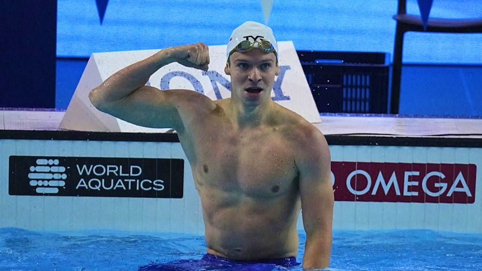 World Swimming Championships in Singapore. Marchand with 