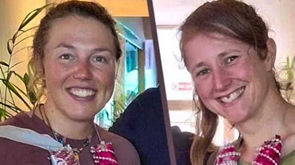 Laura Dahlmeier together with Marina Krauss.