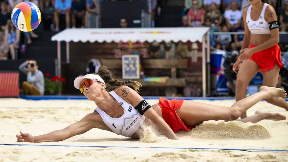 Fighting for every ball: Anouk Vergé-Dépré