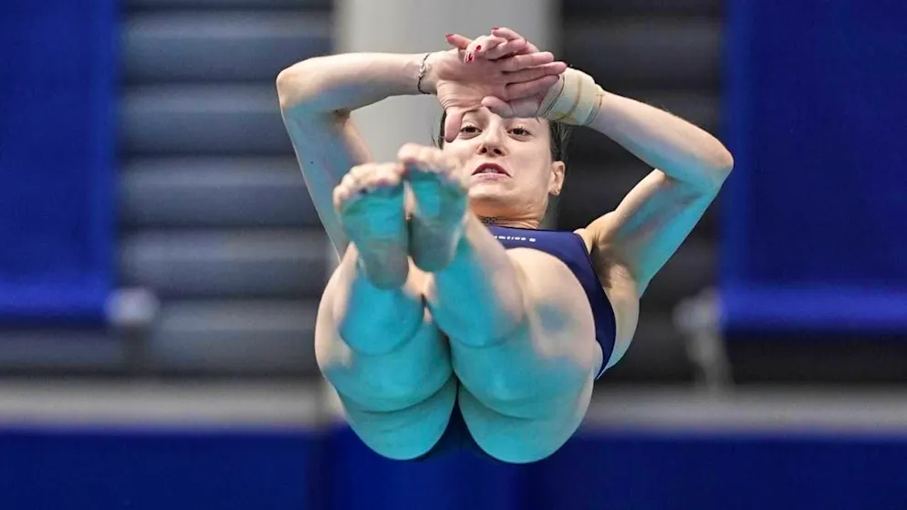 Michelle Heimberg finishes eighth from the 3m board