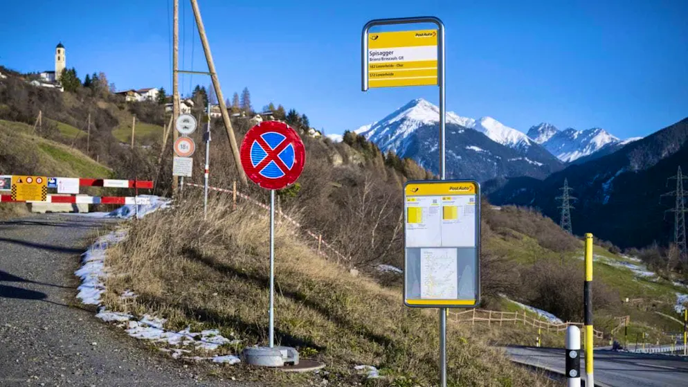 Below the Grisons village of Brienz, the risk of rockfall due to rain has eased. (archive picture)