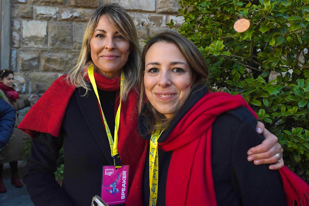 Monica Peruzzi, giornalista di Sky Tg24, sinistra e Agnese Pini.