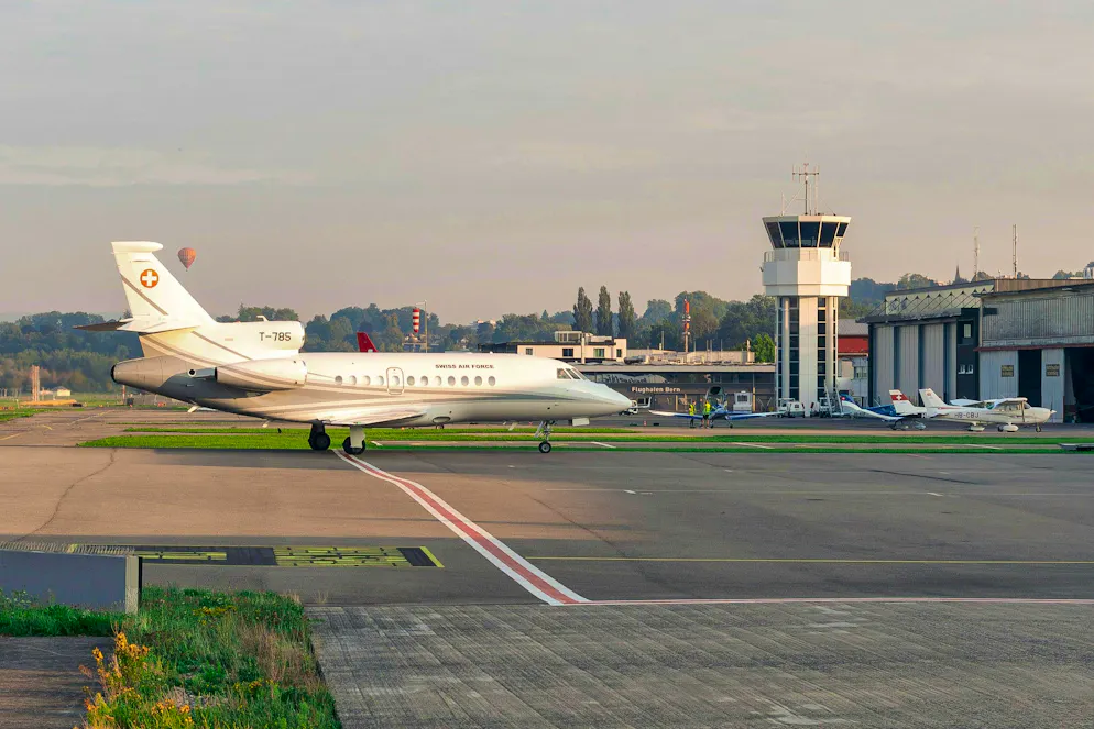 Here is the plane shortly after landing.