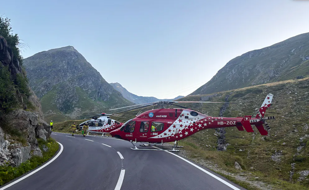 Auch Helikopter der Air-Glaciers waren im Einsatz.