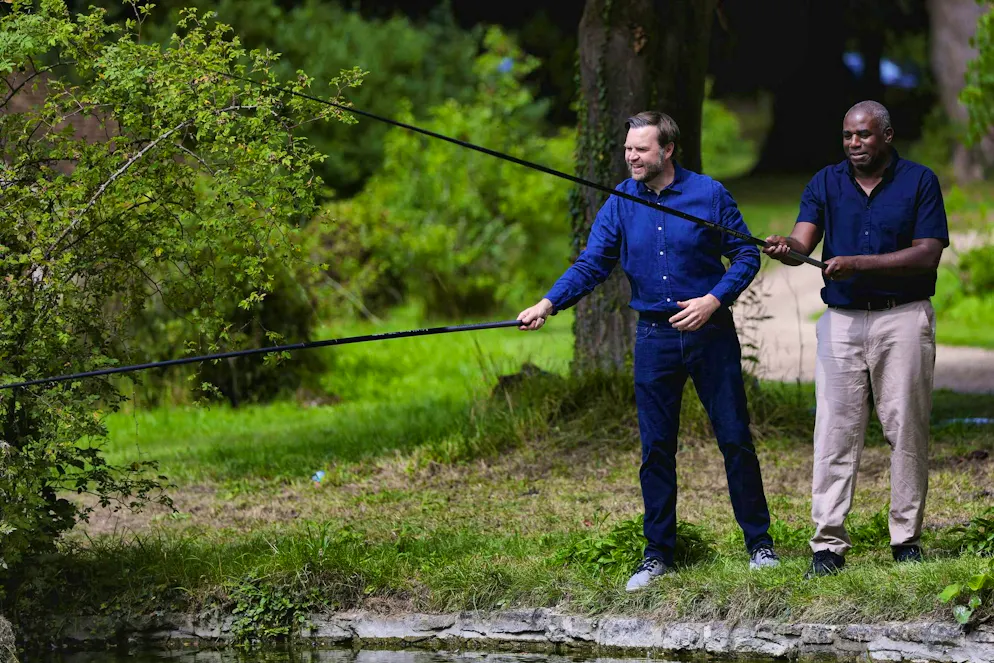 Lammy and Vance on a fishing trip together.