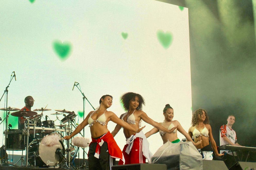 Cachita and her crew. The choreography for the dance show was created by ESC dancer Zoey (left).