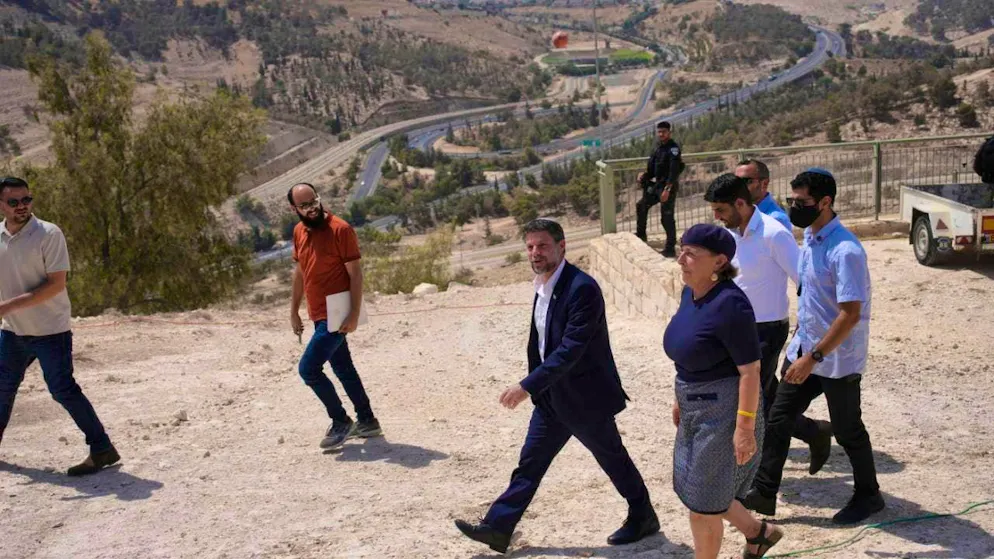 Israeli Finance Minister Bezalel Smotrich arrives for a press conference on the construction of new settlements in the Israeli-occupied West Bank. Photo: Ohad Zwigenberg/AP/dpa
