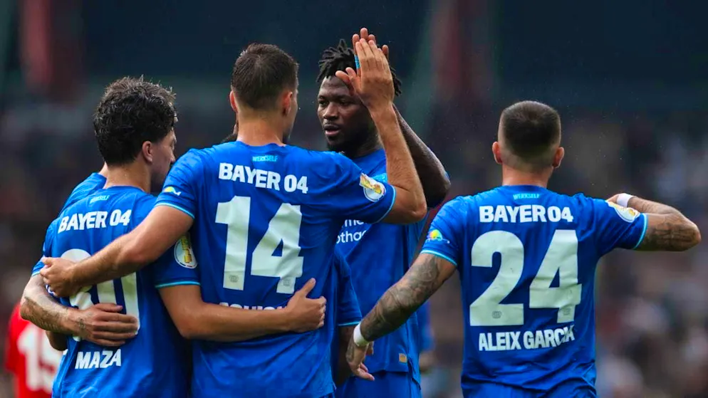 Patrik Schick (14) scored Leverkusen's first goal