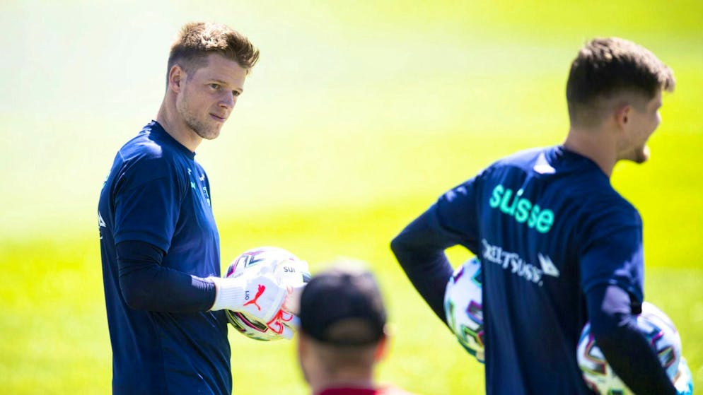 Jonas Omlin battled with Gregor Kobel for the position behind Yann Sommer.