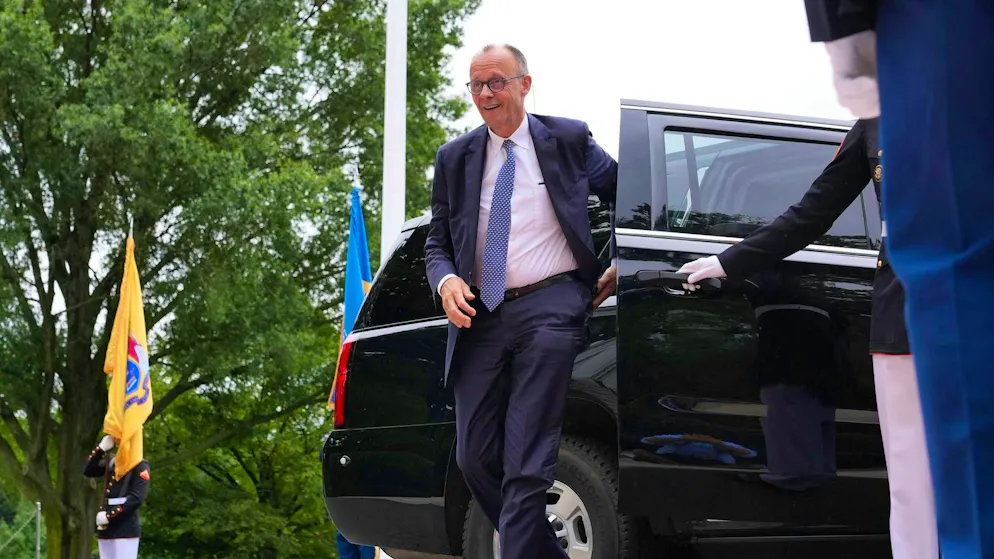 White House summit disagrees on ceasefire for Ukraine - Gallery. The Chancellor arrives at the White House.