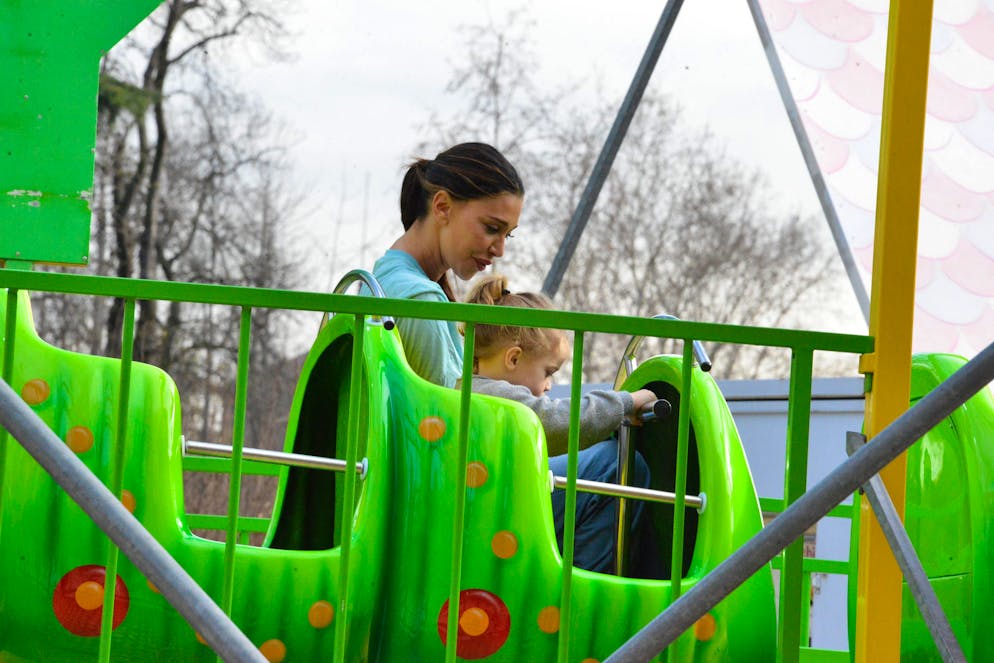 Belen con la figlia Luna Marì