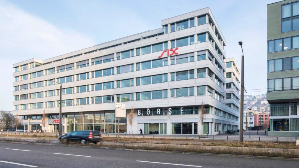 L'edificio che ospita la Borsa svizzera a Zurigo.