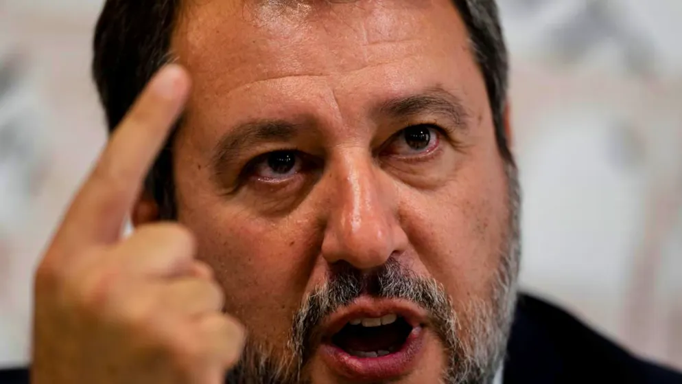 ARCHIV - Italiens stellvertretender Ministerpräsident Matteo Salvini spricht während einer Pressekonferenz in der Zentrale der Foreign Press Association. Foto: Domenico Stinellis/AP/dpa