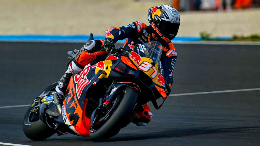 Pedro Acosta lost control of his KTM in Hungary.
