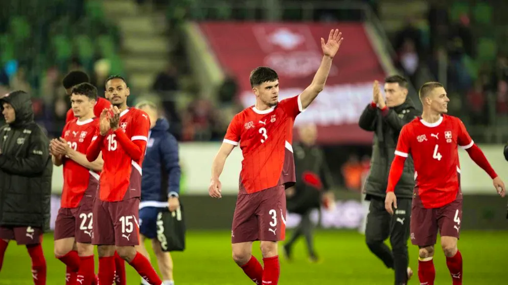 Albian Hajdari, seen here in the Swiss national team kit, will greet players from the Bundesliga in future