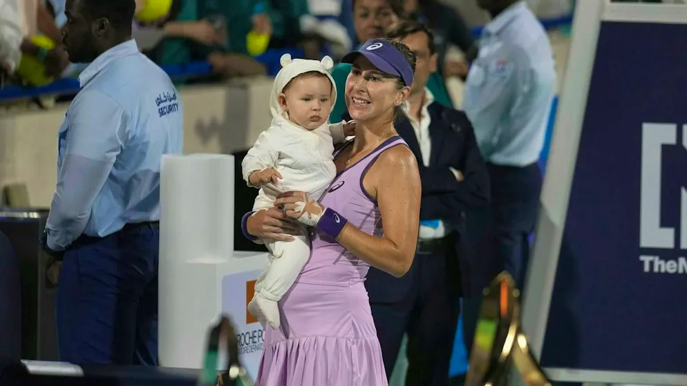 Belinda Bencic's little daughter Bella is with her almost everywhere.