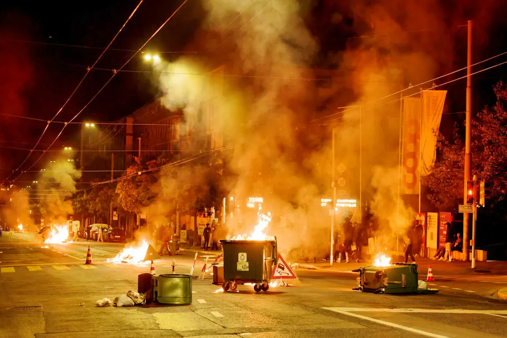 Massive riots broke out in Lausanne.