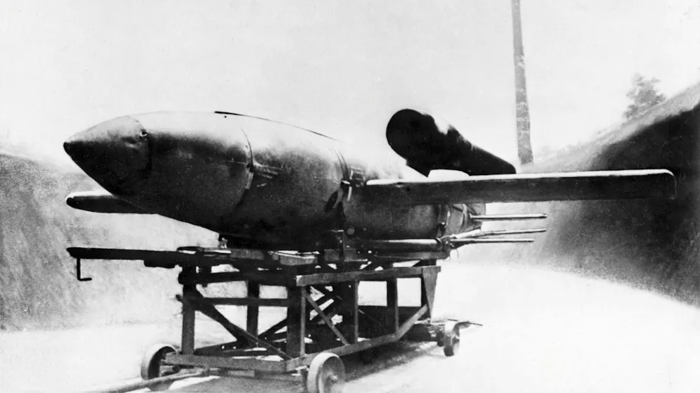 A German V1 weapon in a photo from August 1944.