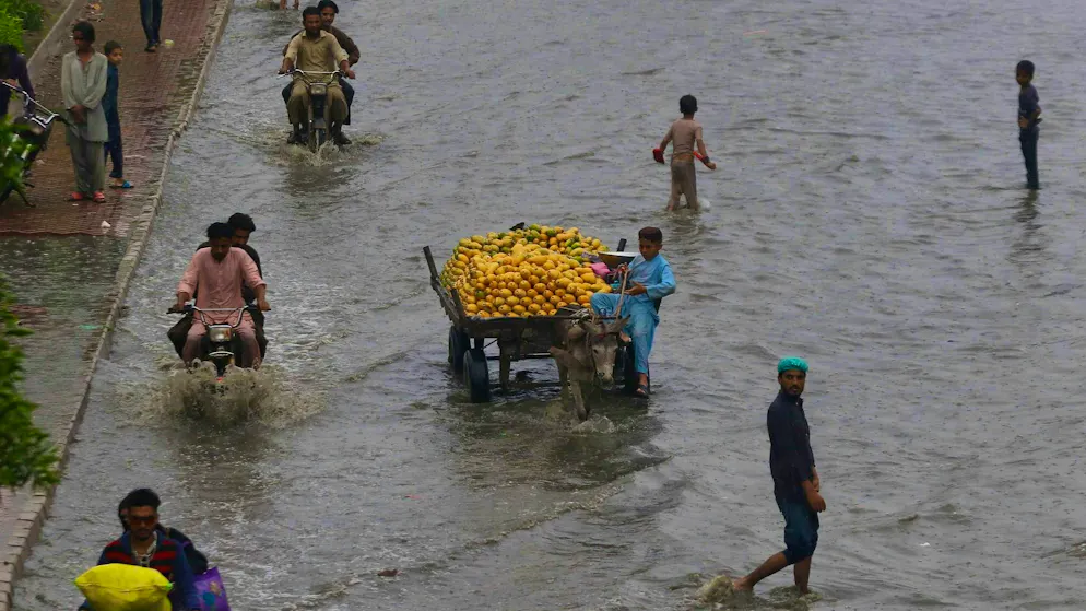 India and Pakistan have been hit by particularly heavy monsoon rains this year.