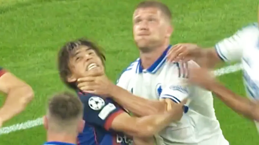 Choke attack against Tsunemoto. Should Copenhagen's match-winner have been sent off?