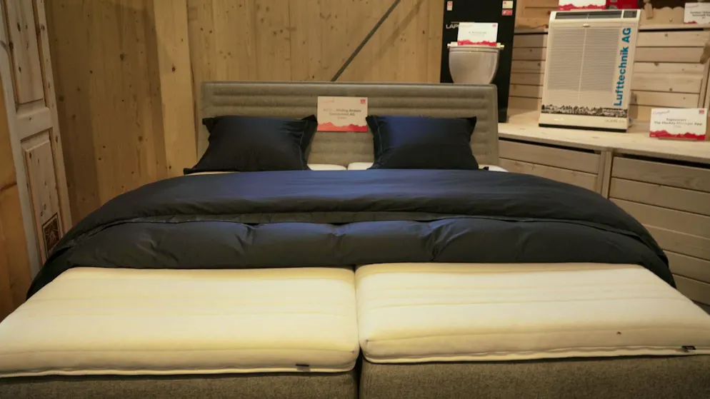 The gift temple at the ESAF - the best prizes. There are several beds to choose from.
