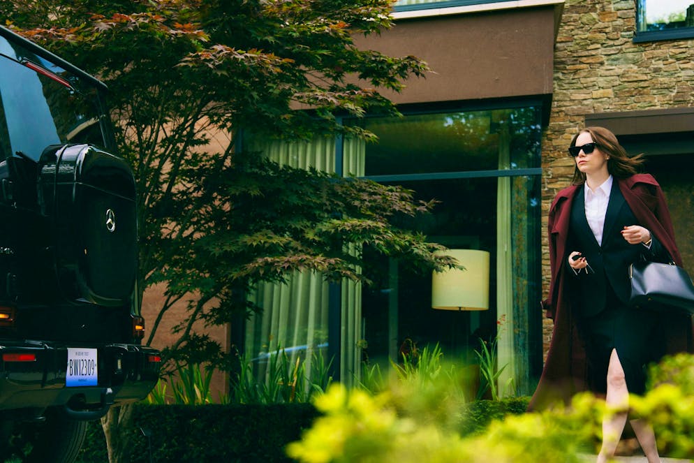 BUGONIA. She plays the CEO of a biomedical company.